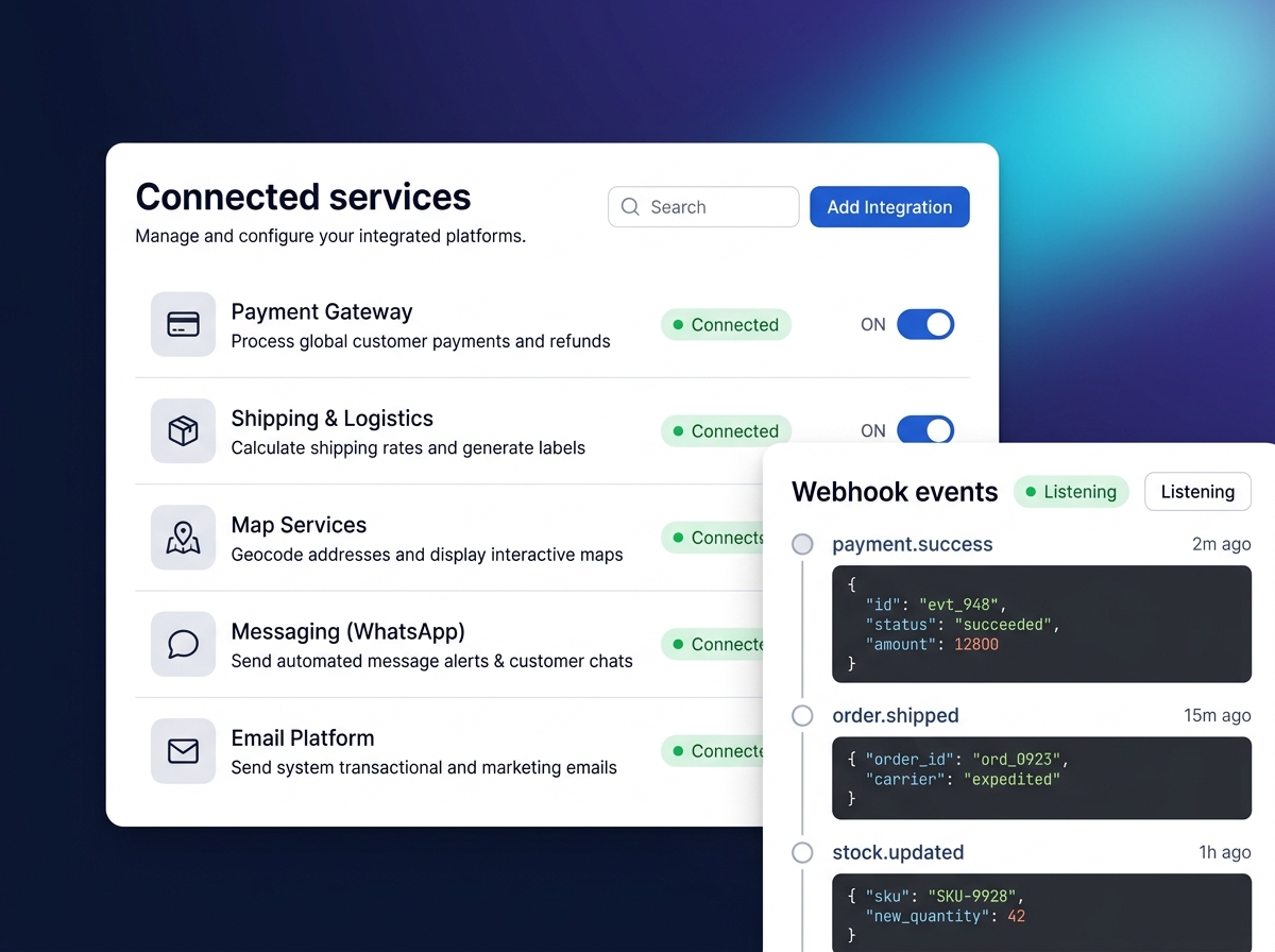 API Integration interface example